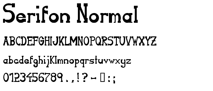 Serifon Normal font